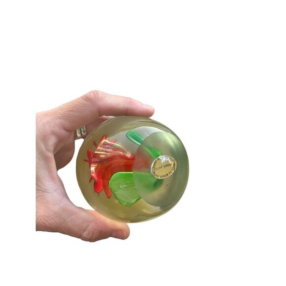 Lilian Vernon signed glass paperweight Mount Vernon New York rounded red colorfu - Picture 8 of 11